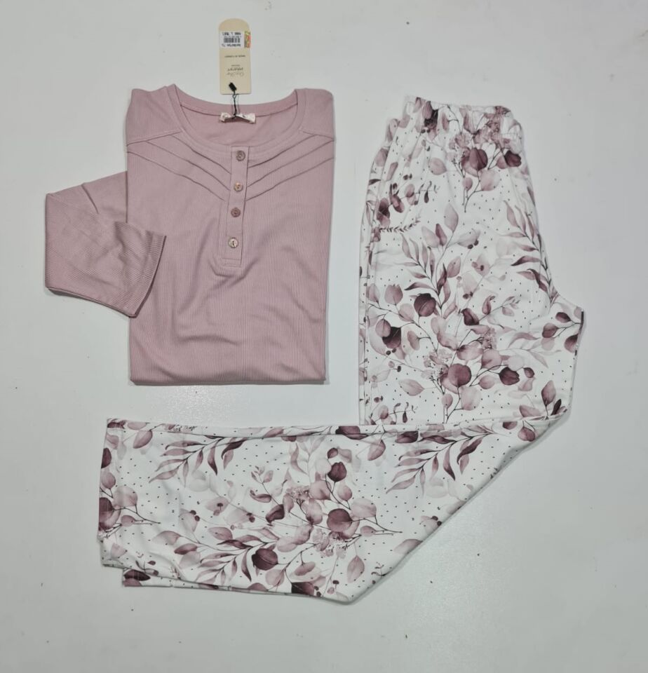 Over Sleep Uzun Kol Kışlık Kadın Pijama Takım