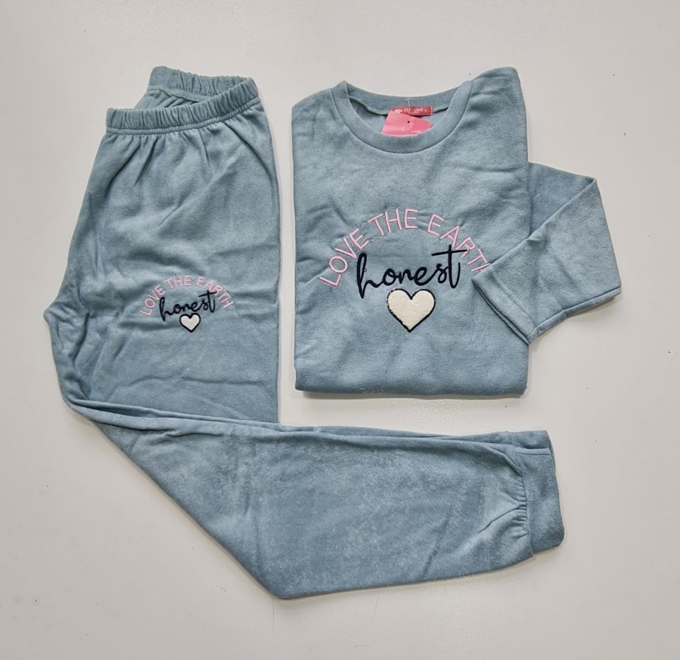 Senfoni Uzun Kol Kadın Yeşil Parlak Havlu Pijama Takım