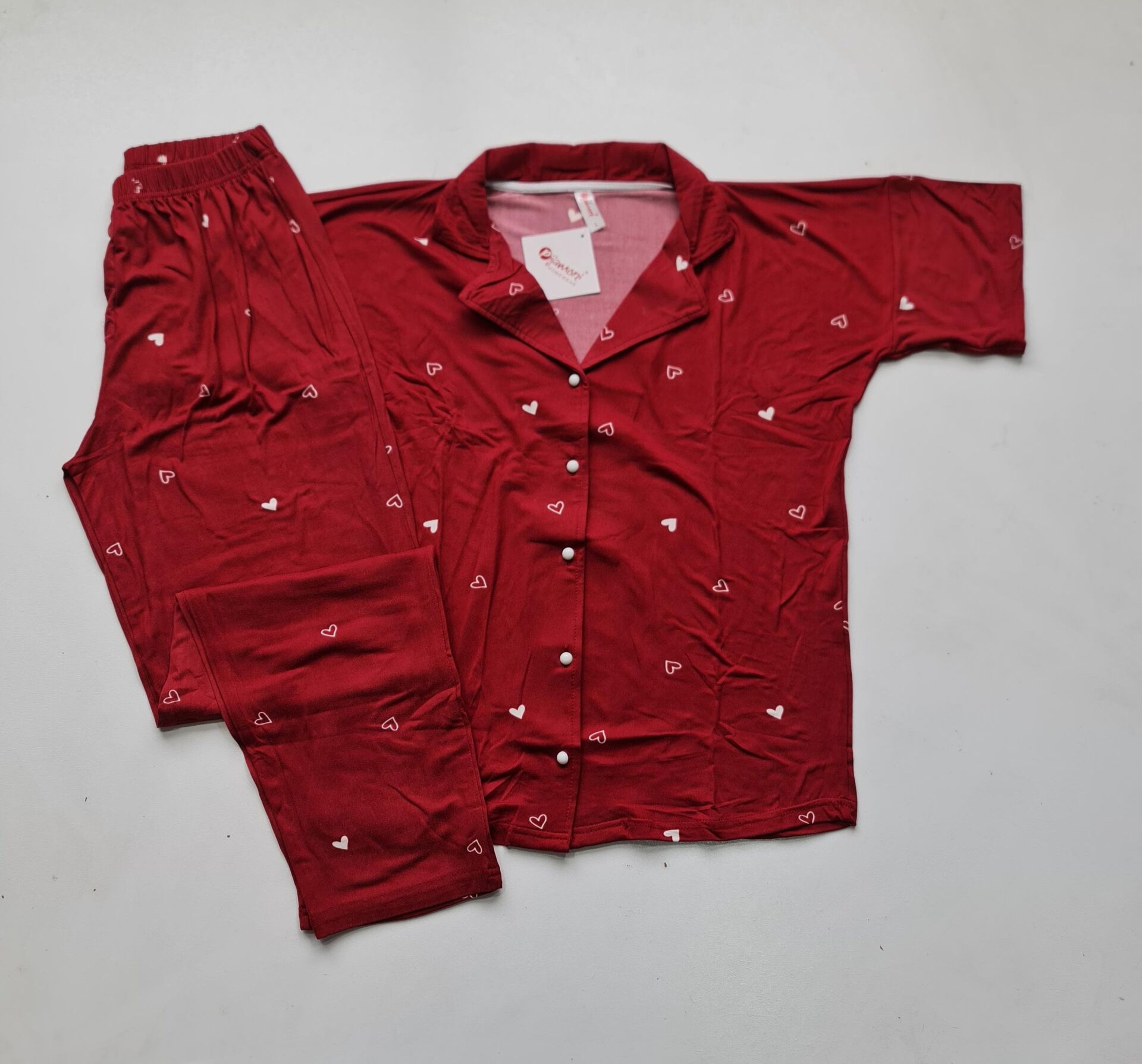 Pijamoni Kısa Kol Yazlık Kadın Pijama Takım