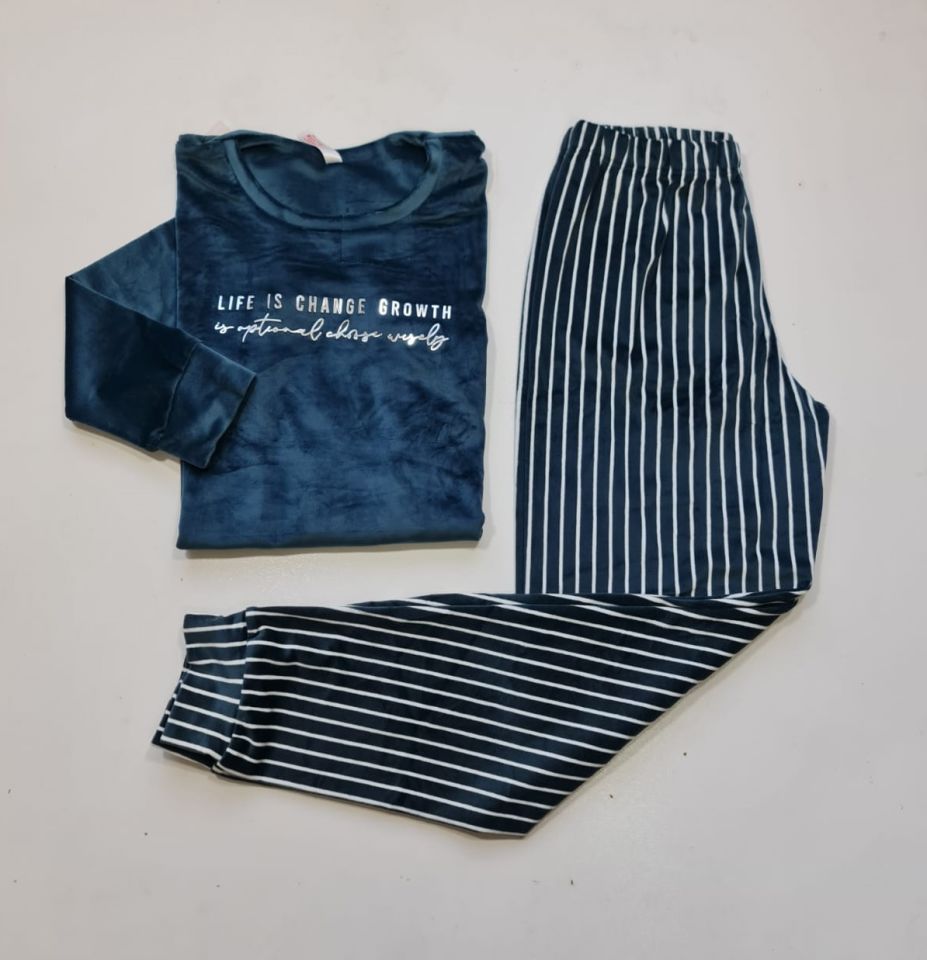 Pijamoni Kadın Kadife Pijama Takım