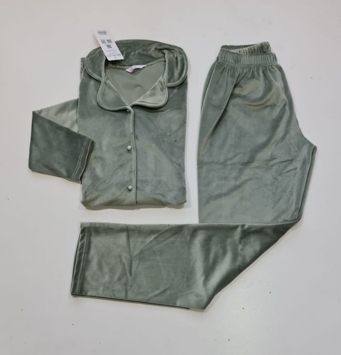Sude Uzun Kol Kışlık Kadın Kadife Pijama Takım