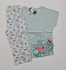 Pierre Cardin Kısa Kol Yazlık Kadın Kapri Pijama Takım