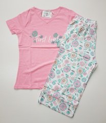 Arnetta Kısa Kol Yazlık Kadın Kapri Pijama Takım