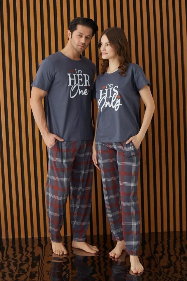 Pijamoni Erkek Kısa Kol Pijama Takım