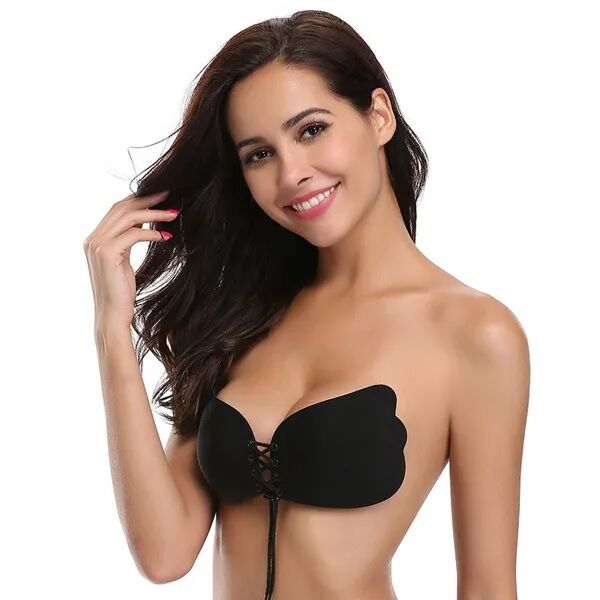 Dolgunlaştırıcı Şekillendirici Yapışkanlı Siyah Sütyen