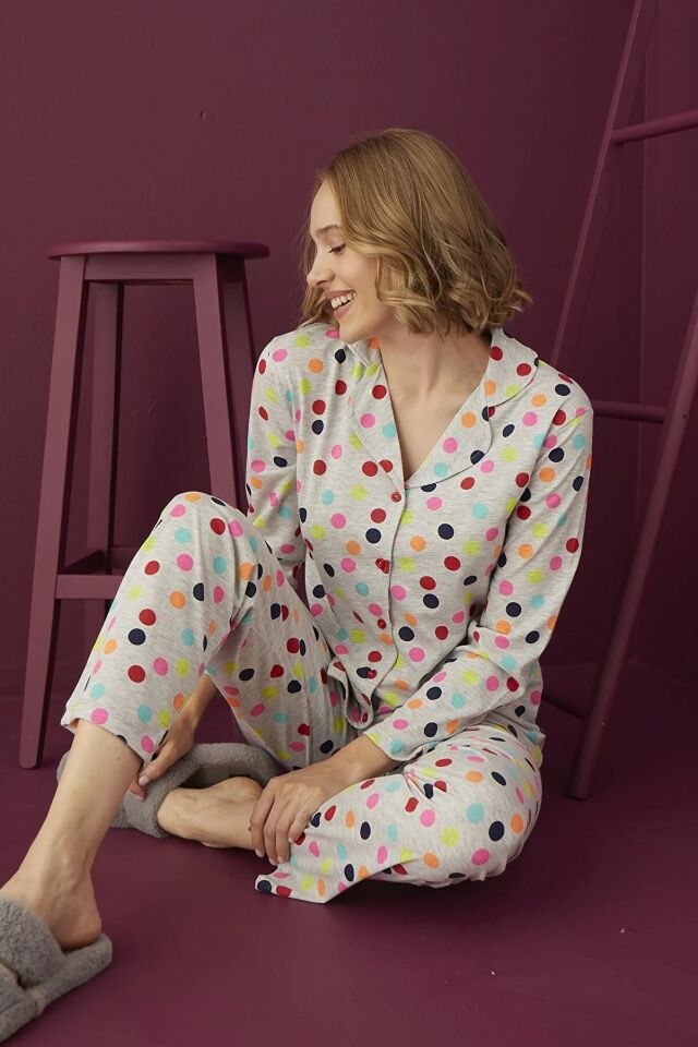 Eliz Uzun Kol Yazlık Kadın Pijama Takım