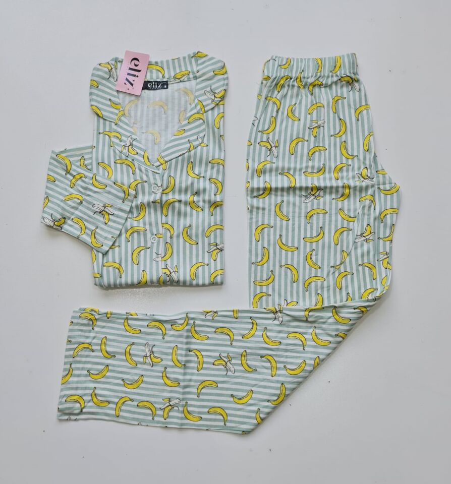 Eliz Uzun Kol Yazlık Kadın Pijama Takım