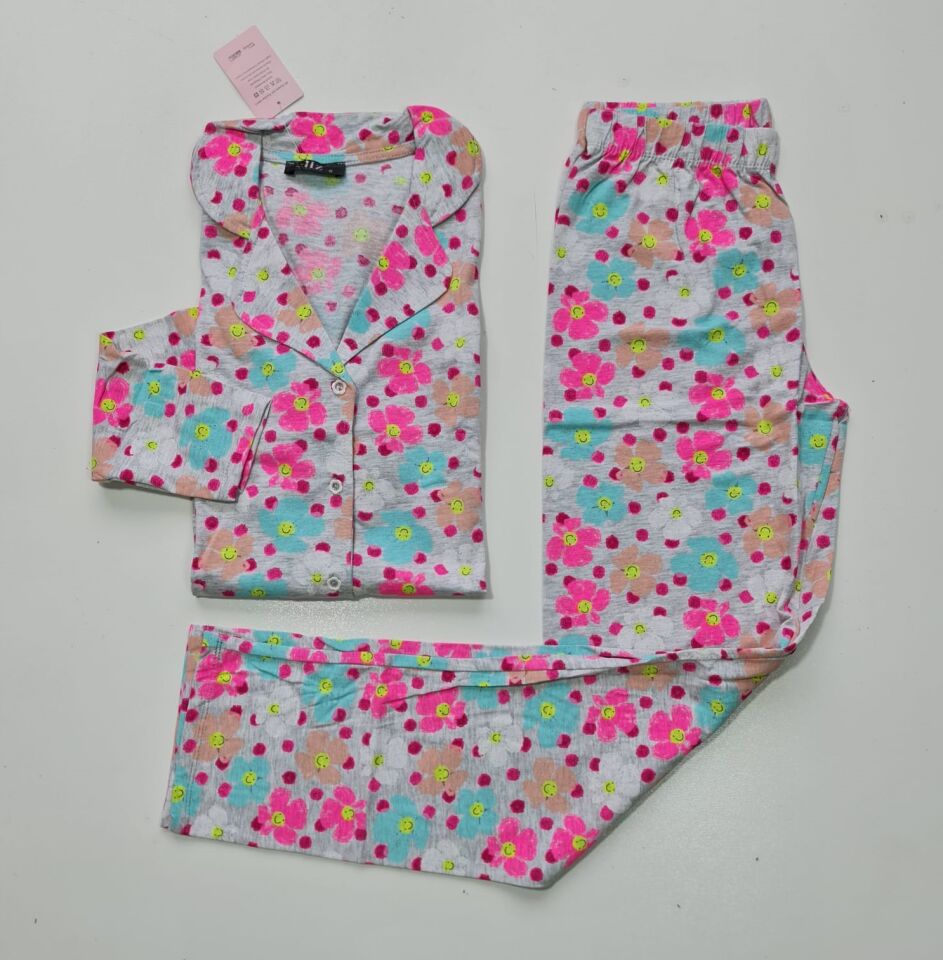 Eliz Uzun Kol Yazlık Kadın Pijama Takım