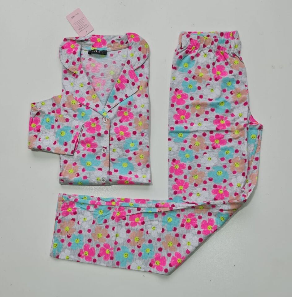 Eliz Uzun Kol Yazlık Kadın Pijama Takım