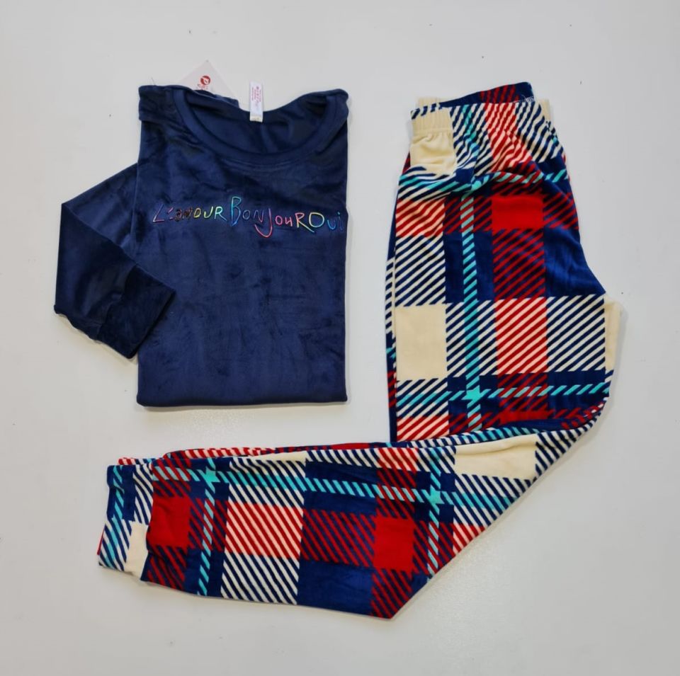 Pijamoni Kadın Kadife Pijama Takım