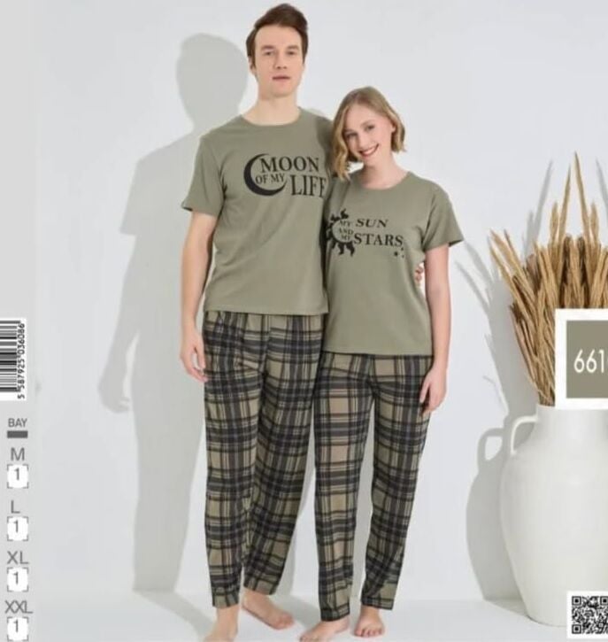 Pijamoni Erkek Kısa Kol Pijama Takım