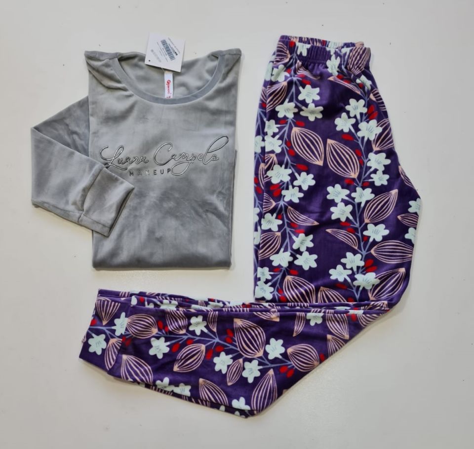 Pijamoni Kadın Kadife Pijama Takım