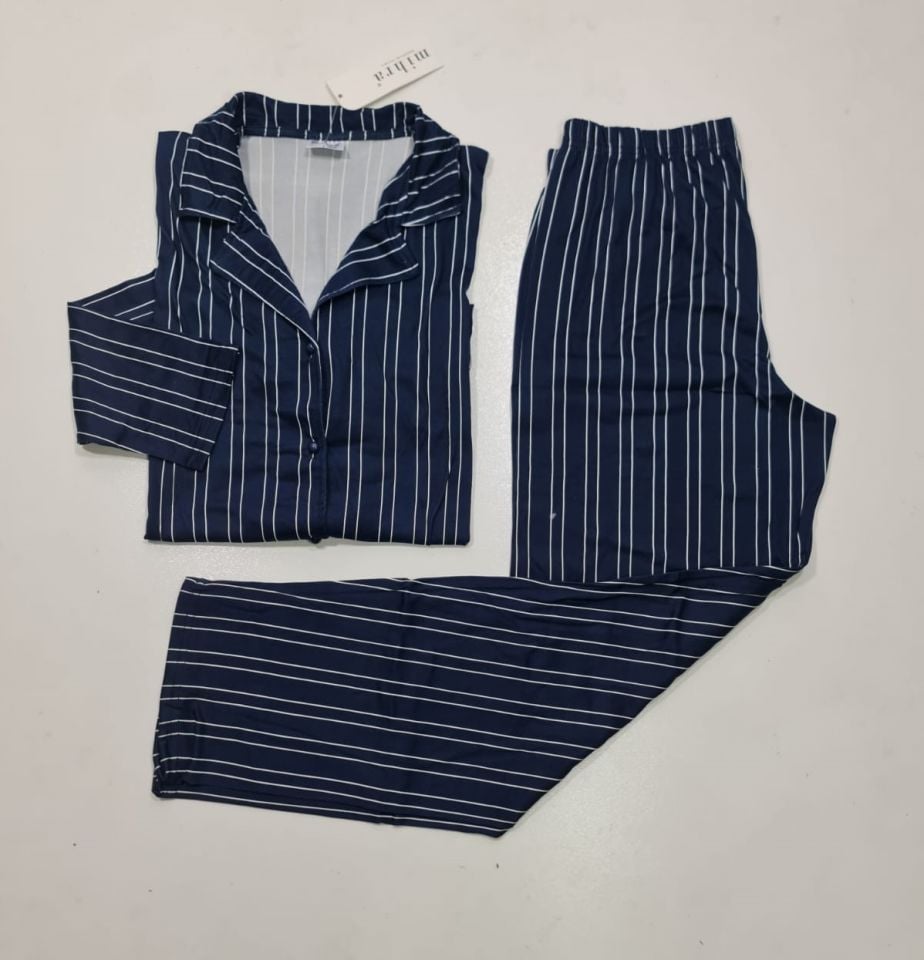 Pijamoni Uzun Kol Yazlık Kadın Pijama Takım