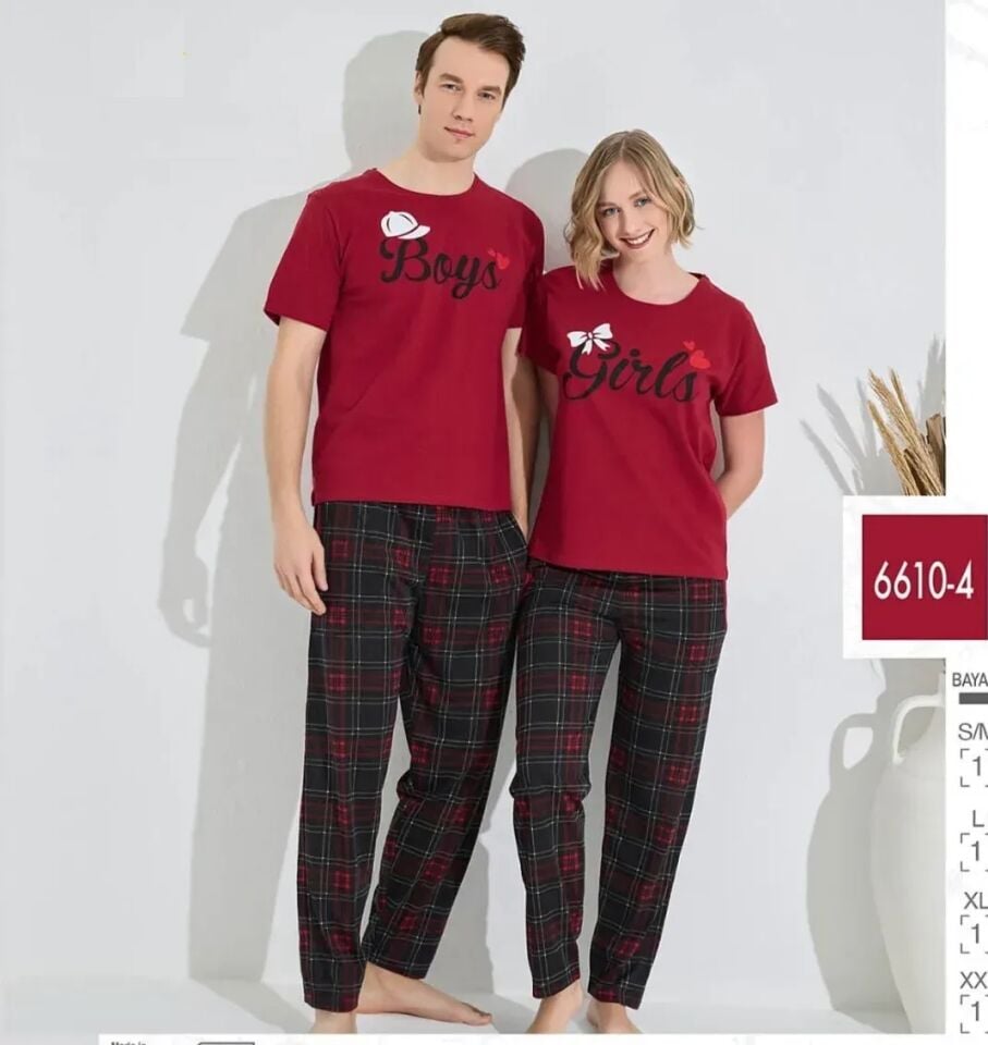 Pijamoni Erkek Kısa Kol Pijama Takım
