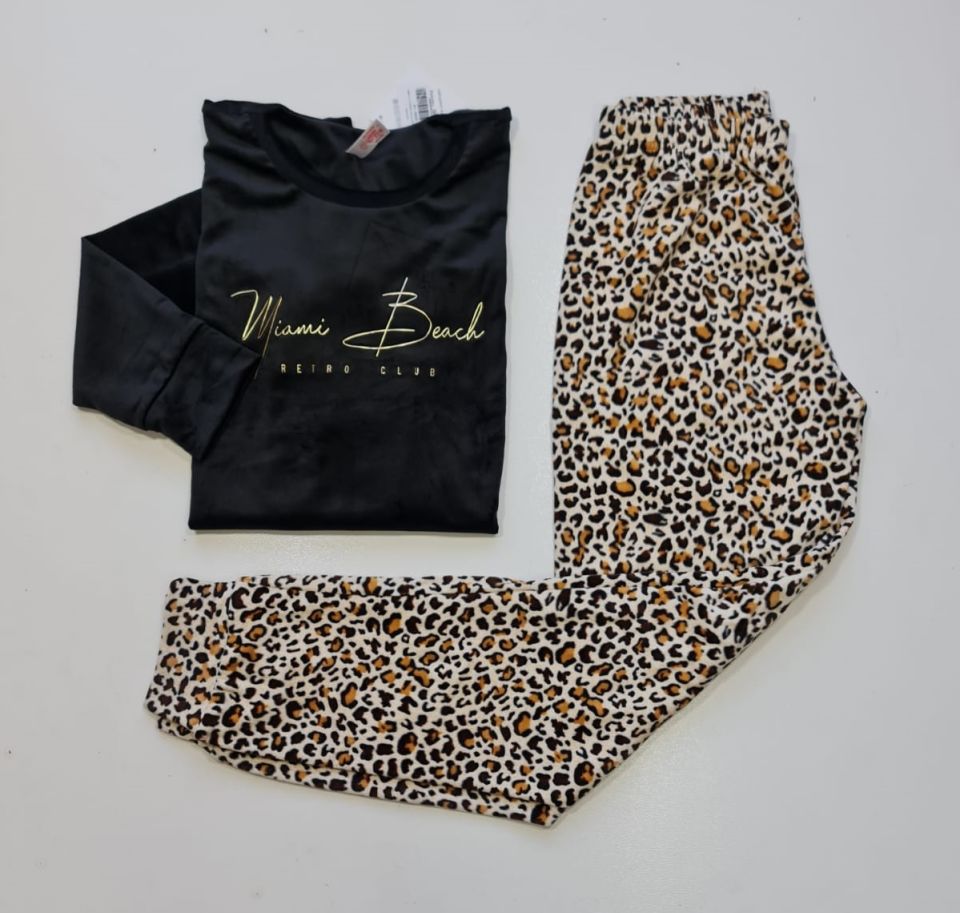 Pijamoni Kadın Kadife Pijama Takım