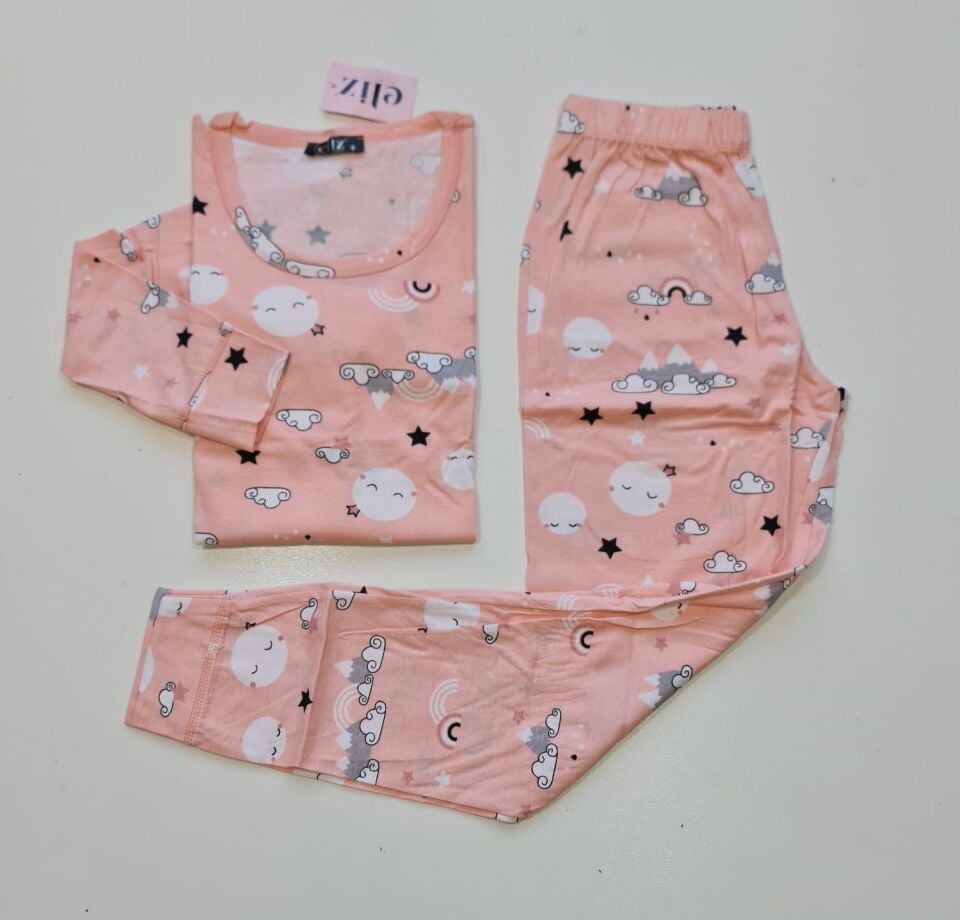 Eliz Uzun Kol Yazlık Kadın Pijama Takım