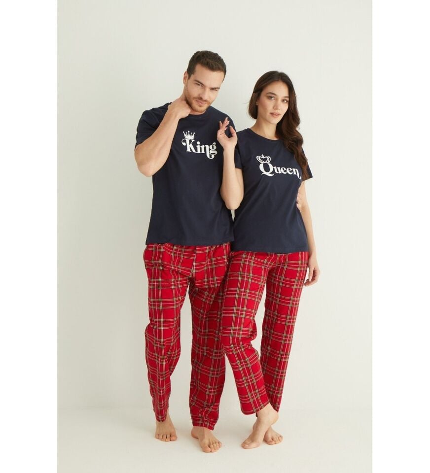Pijamoni Erkek Kısa Kol Pijama Takım