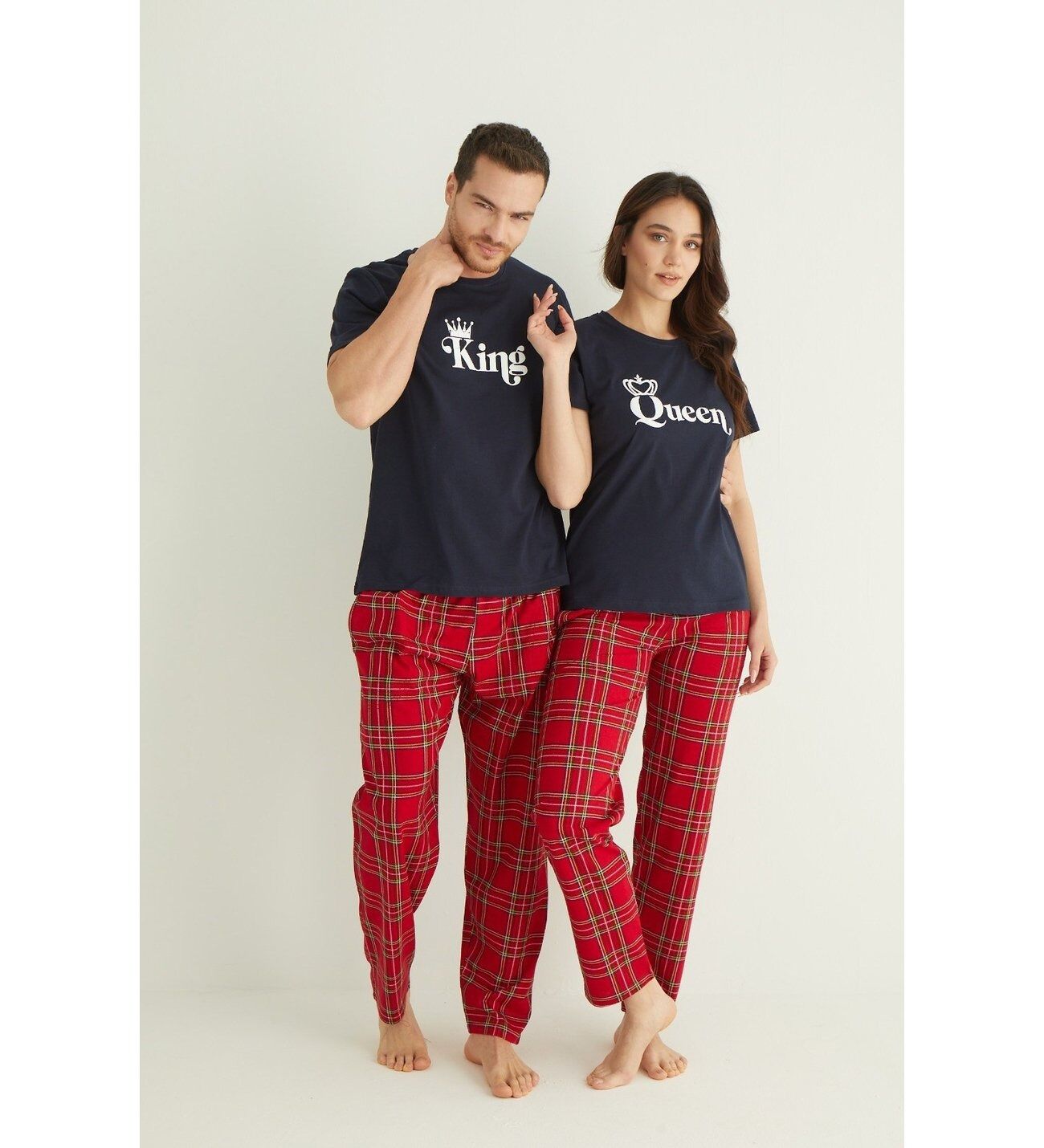 Pijamoni Kısa Kol Yazlık Kadın Pijama Takım