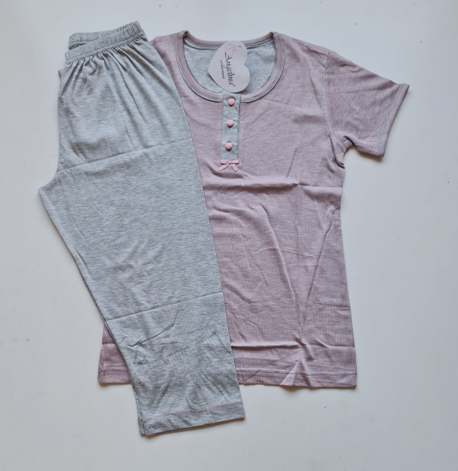 Angelina Kısa Kol Yazlık Kadın Kapri Pijama Takım