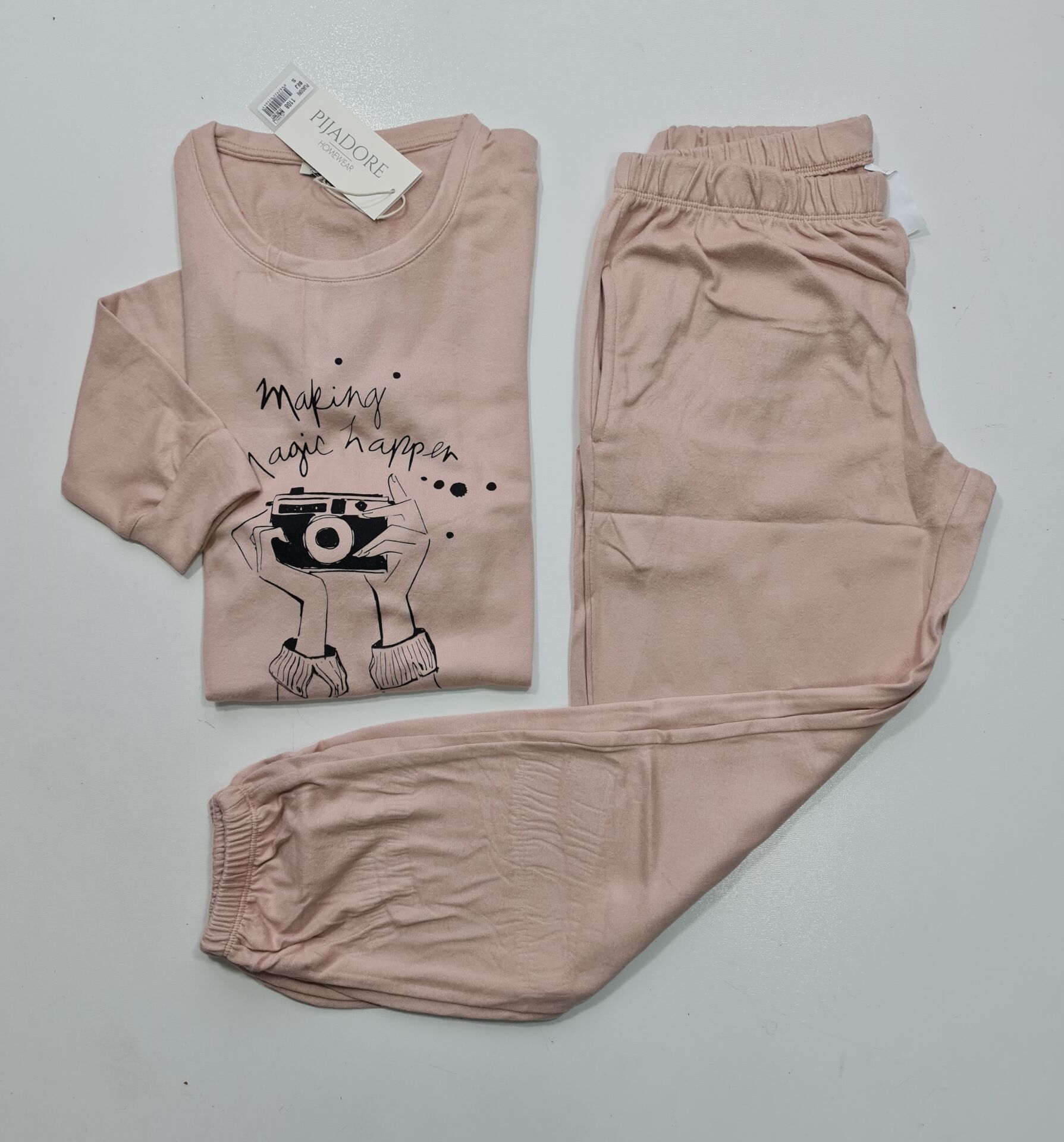 Pijadore Uzun Kol Kışlık Kadın Pijama Takım L