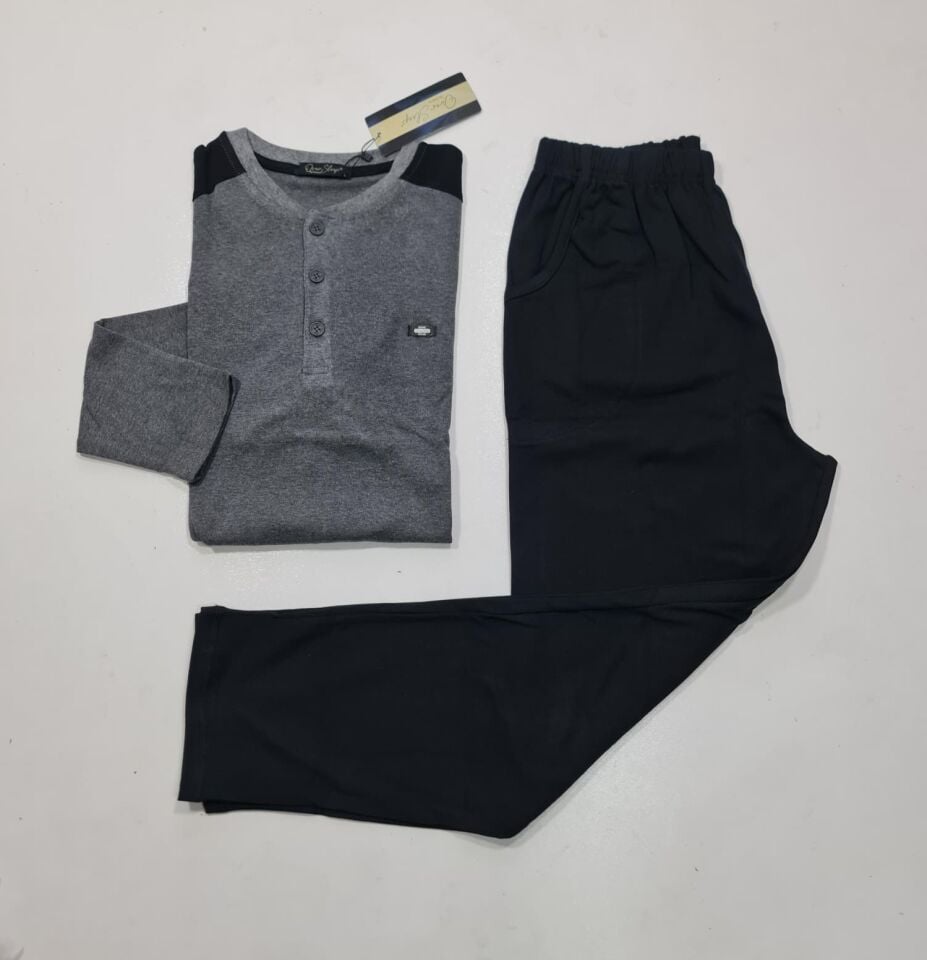Over Sleep Uzun Kol Kışlık Erkek Pijama Takım