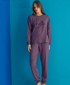 Arcan Kışlık Yün Viskon Kadın Pijama Takım