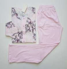 Pijadore Pembe Uzun Kol Yazlık Kadın Pijama Takım