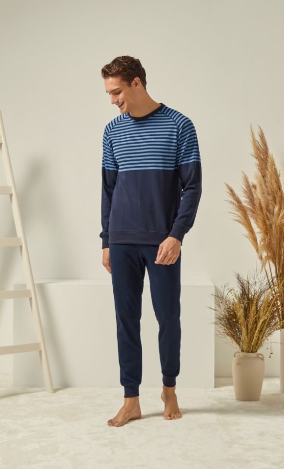 Poleren Uzun Kol Kışlık Erkek Pijama Takım