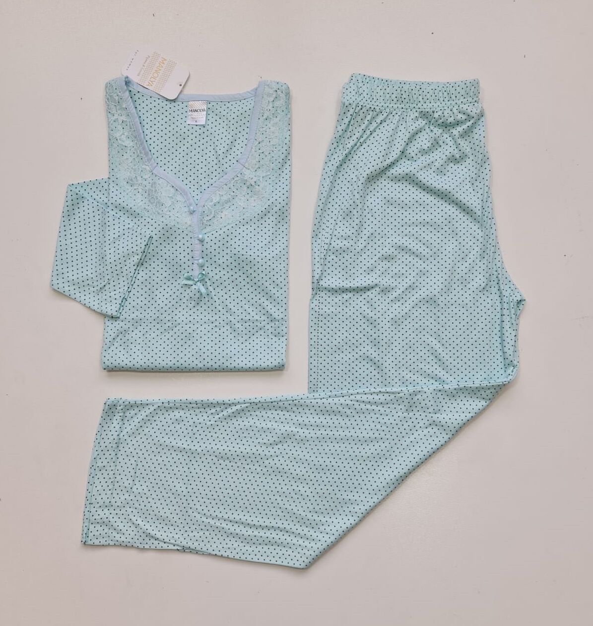 Manolya Uzun Kol Yazlık Kadın Pijama Takım