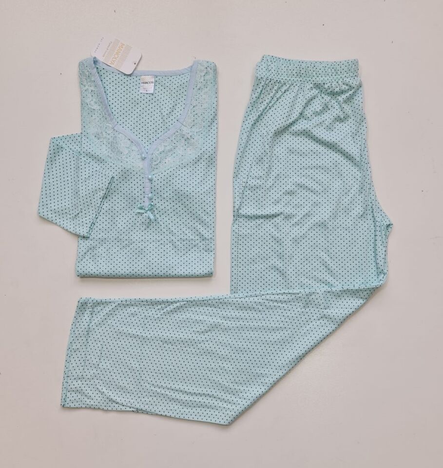 Manolya Uzun Kol Yazlık Kadın Pijama Takım
