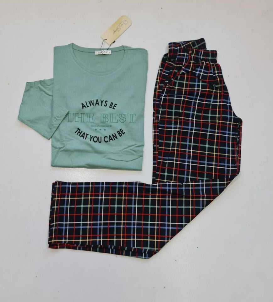 Over Sleep Uzun Kol Yazlık Kadın Pijama Takım