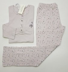 Pijadore Lila Uzun Kol Yazlık Kadın Pijama Takım