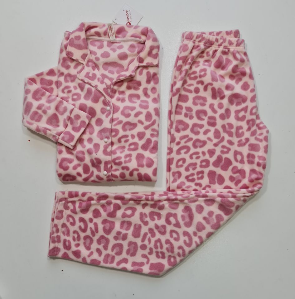 Pijamoni Kadın Önü Komple Düğmeli İnci Welsoft Pijama Takım