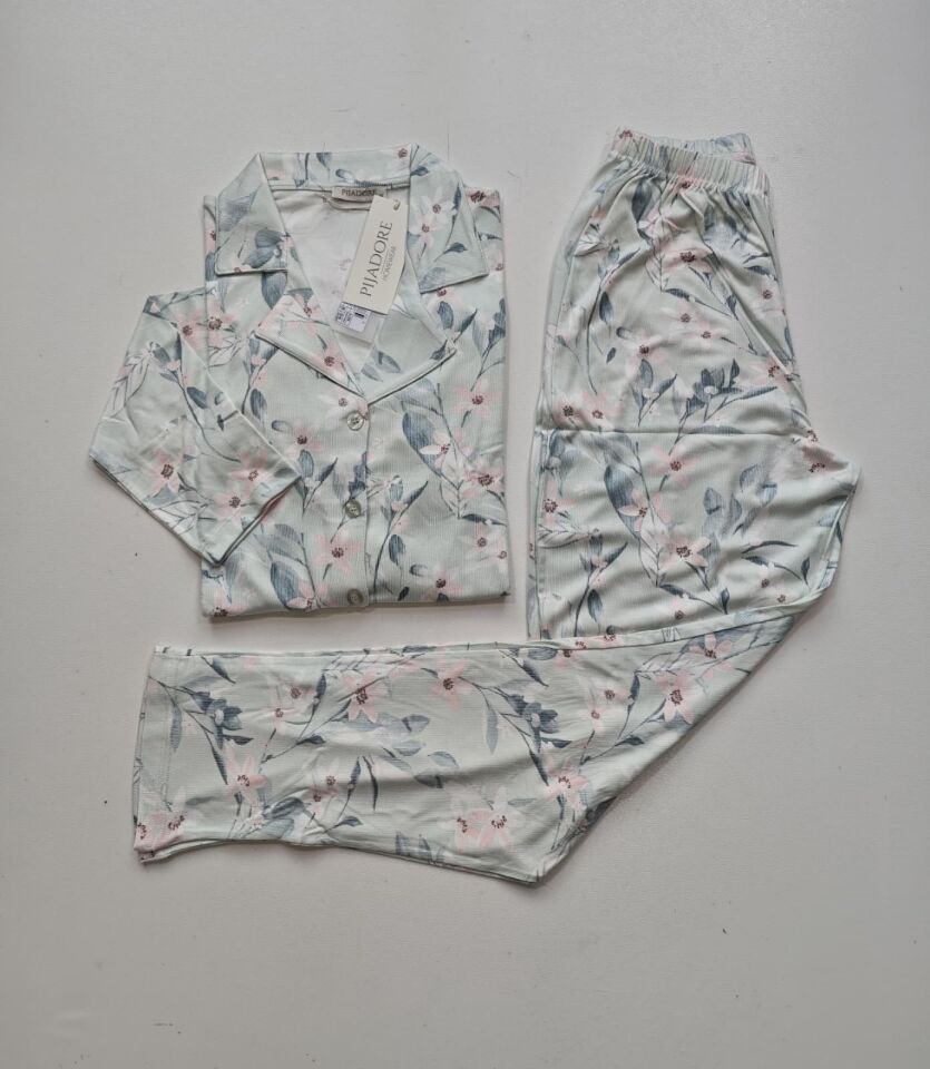 Pijadore Uzun Kol Yazlık Kadın Pijama Takım