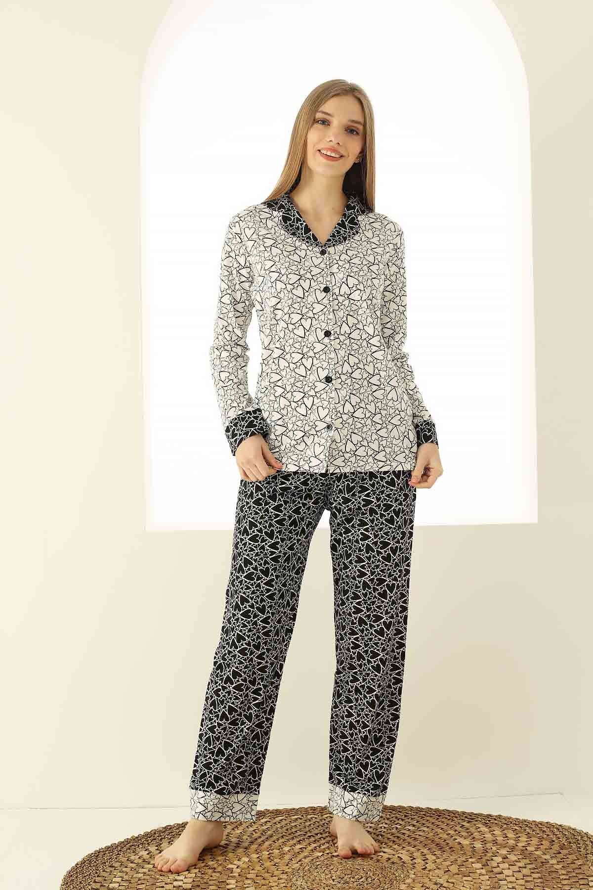 Alimer Uzun Kol Yazlık Kadın Pijama Takım