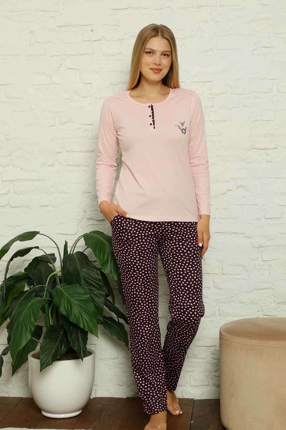 Alimer Uzun Kol Yazlık Kadın Pijama Takım