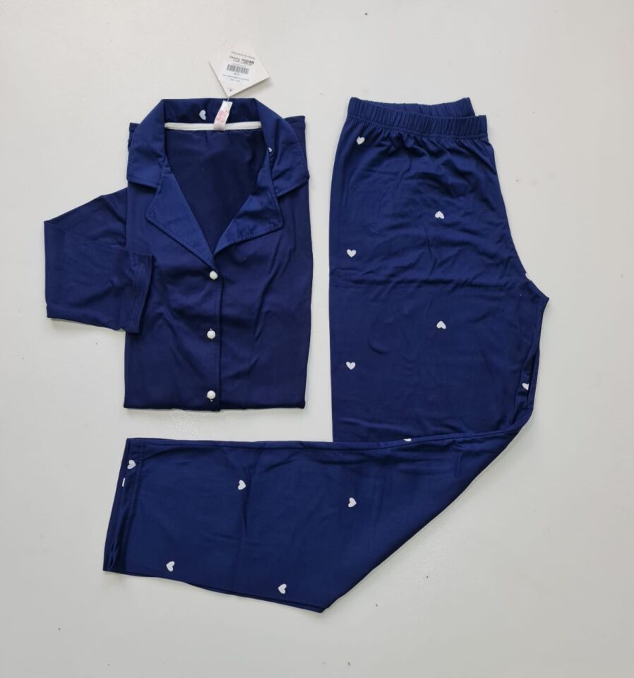 Pijamoni Uzun Kol Yazlık Kadın Pijama Takım