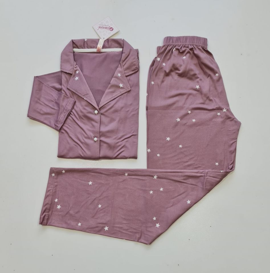 Pijamoni Uzun Kol Yazlık Kadın Pijama Takım