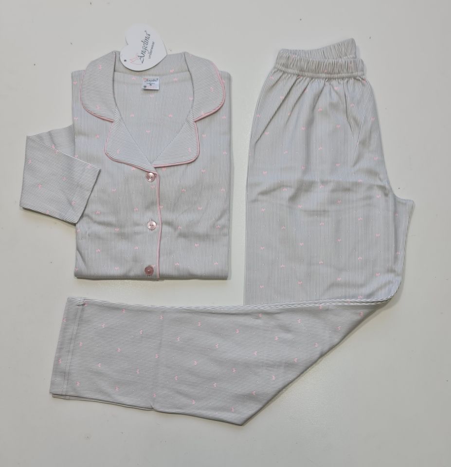 Angelina Uzun Kol İnterlok Kadın Kışlık Pijama Takım