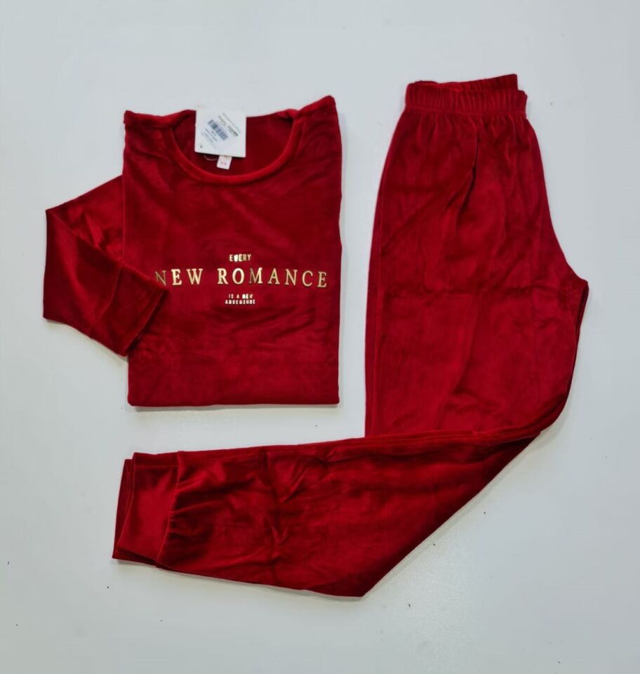 Pijamoni Kadın Kadife Pijama Takım