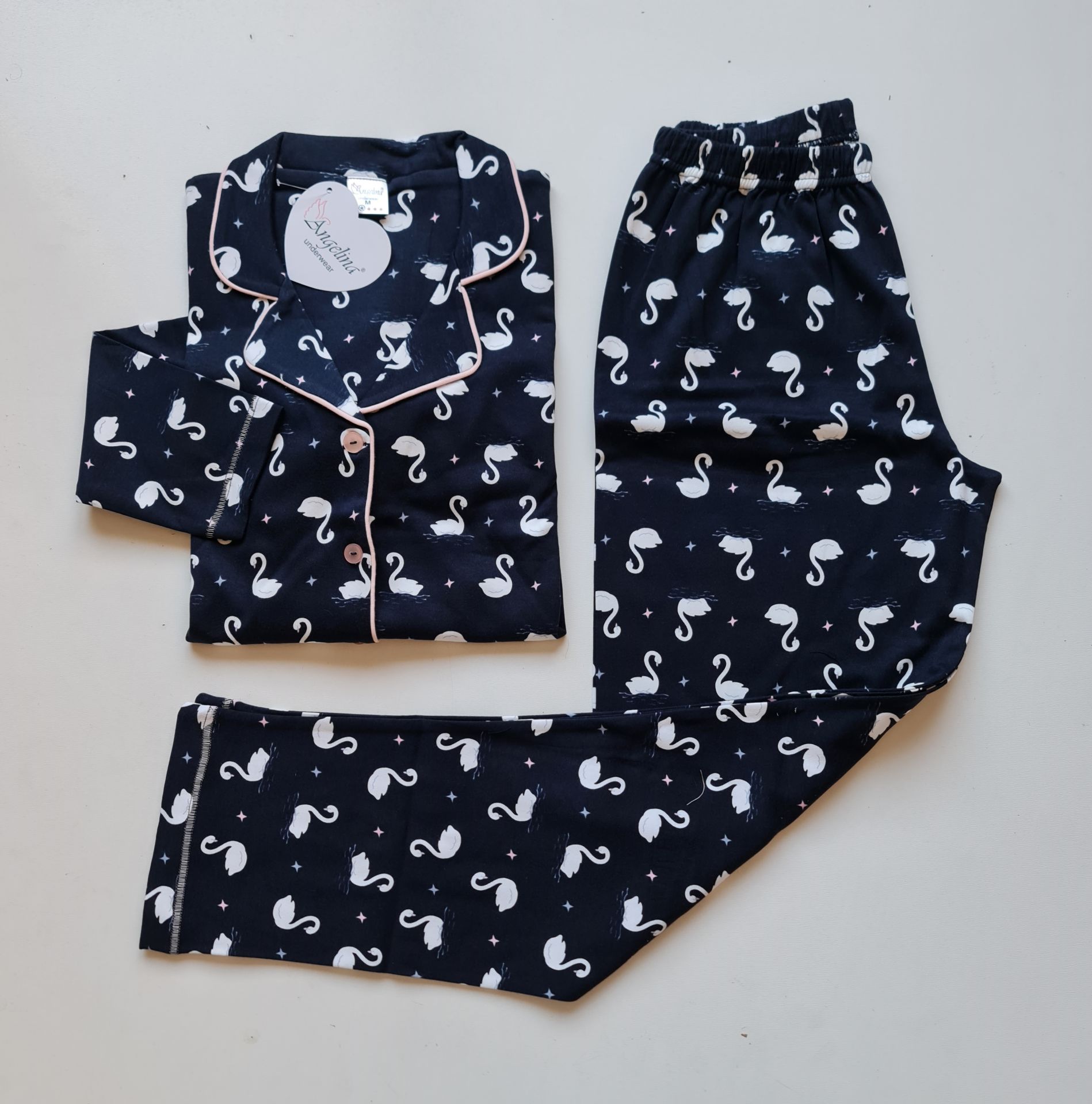 Angelina Uzun Kol İnterlok Kadın Kışlık Pijama Takım