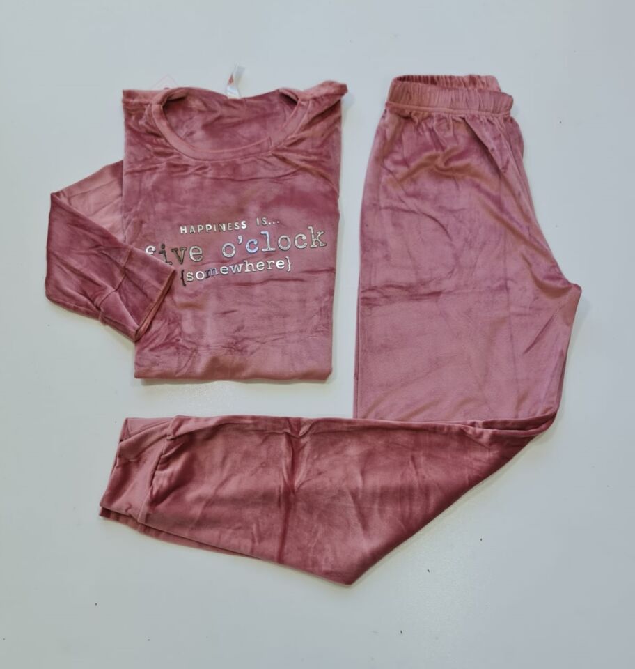 Pijamoni Kadın Kadife Pijama Takım