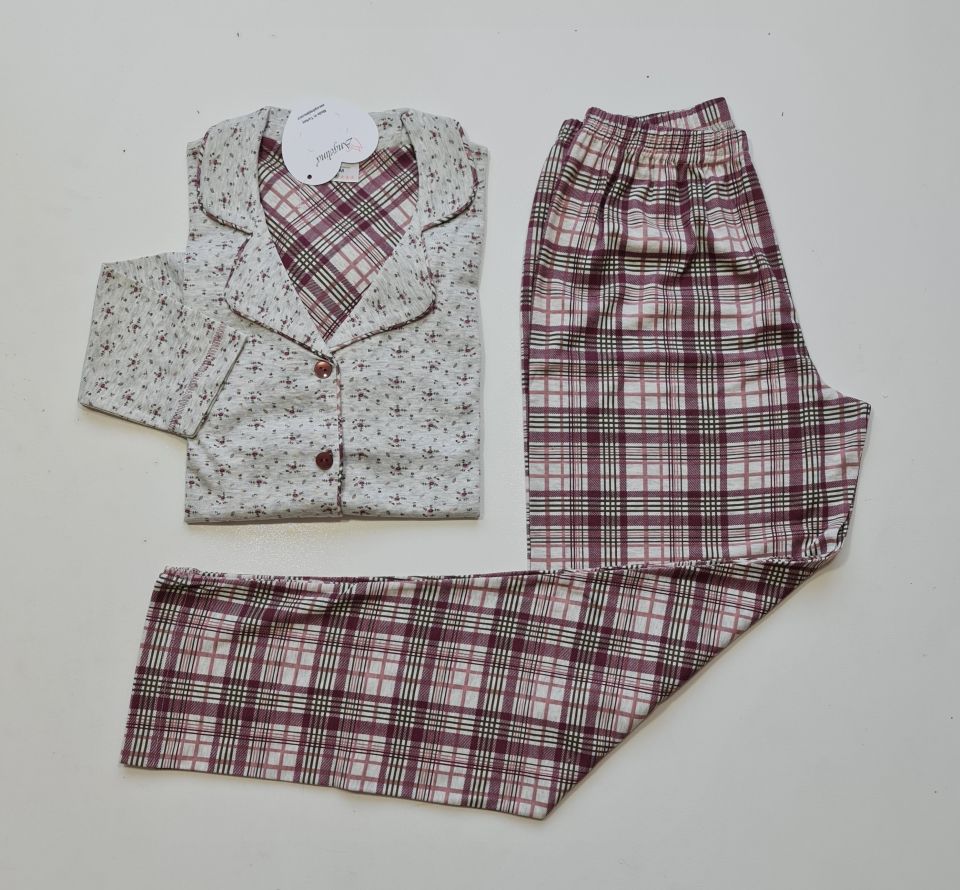 Angelina Uzun Kol Ribana Kadın Kışlık Pijama Takım