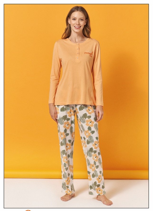 Over Sleep Uzun Kol Yazlık Kadın Pijama Takım