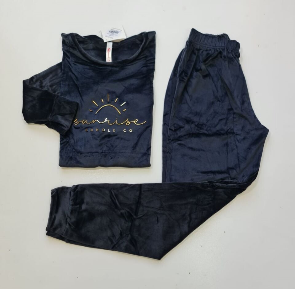Pijamoni Kadın Kadife Pijama Takım