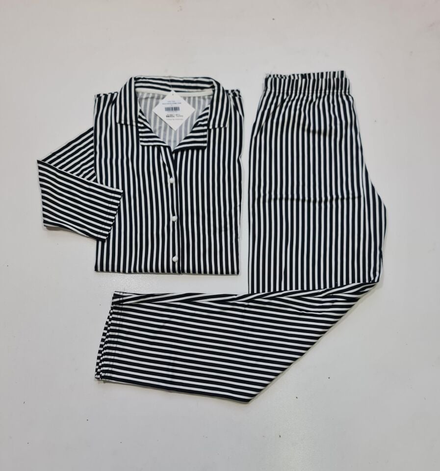 Pijamoni Uzun Kol Yazlık Kadın Pijama Takım