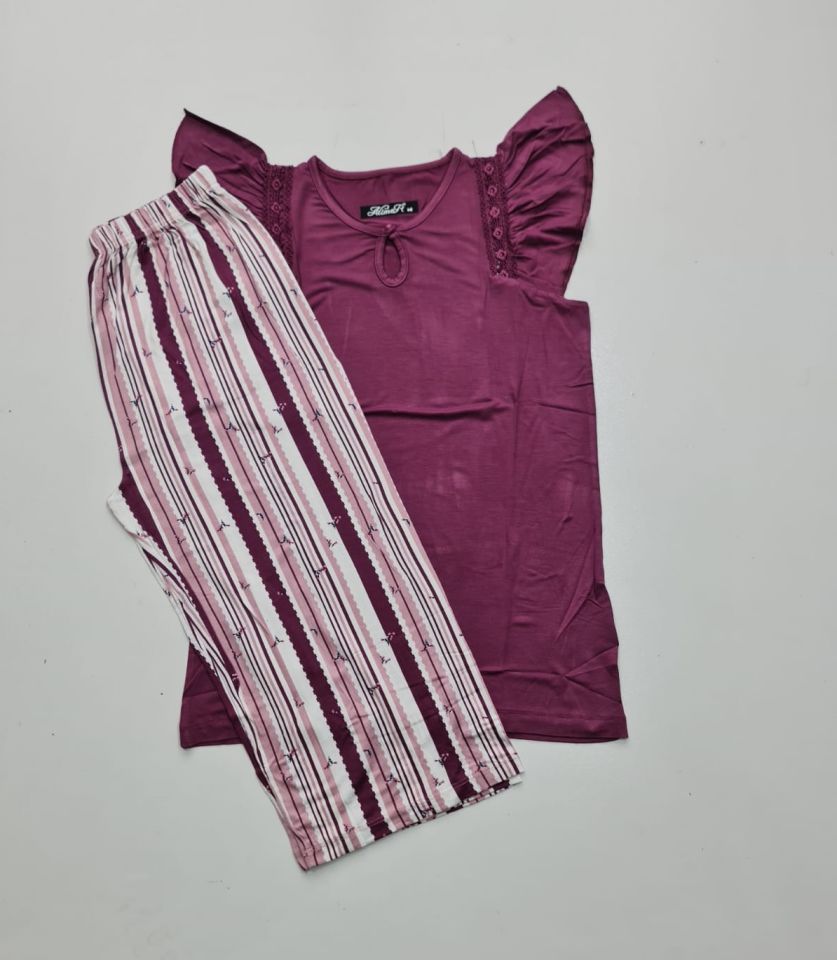 Alimer Kısa Kol Yazlık Kadın Kapri Pijama Takım