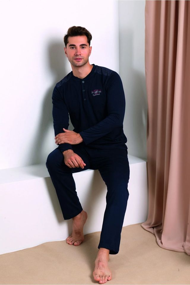 Over Sleep Uzun Kol Yazlık Erkek Pijama Takım