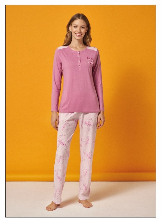 Over Sleep Uzun Kol Yazlık Kadın Pijama Takım