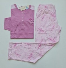 Over Sleep Uzun Kol Yazlık Kadın Pijama Takım